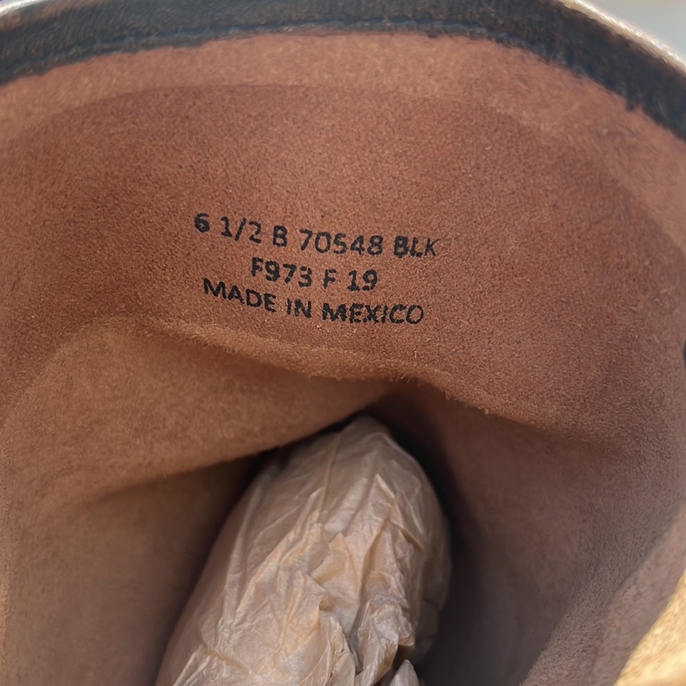 Frye Black Leather Combat Boots - Picture 3 of 10